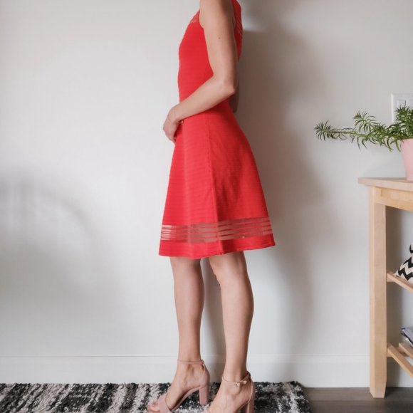 Red A-line dress French Connection - Picture 2 of 6